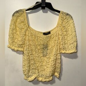 ‼️SALE‼️ Primark Soft Yellow Lace Blouse